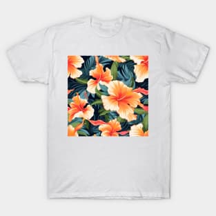 Hibiscus Flowers Pattern 10 T-Shirt
